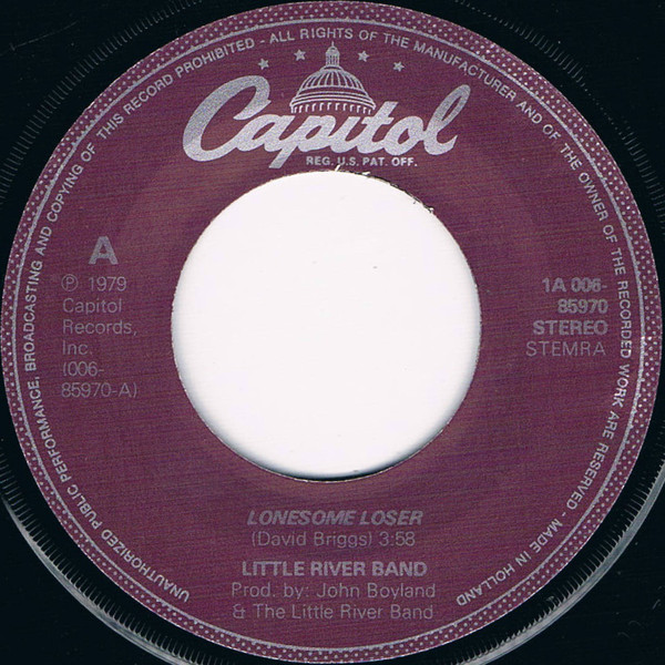 Little River Band Lonesome Loser 7″