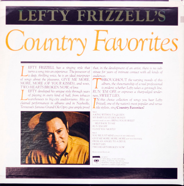 Lefty Frizzell – Lefty Frizzell’s Country Favorites